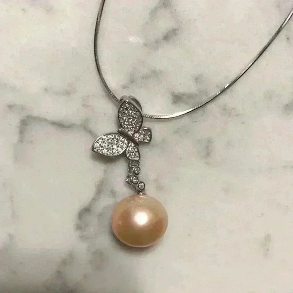 Custom Made 12.5mm Genuine Pearl Snake Chain Necklace - Picture 5 of 17